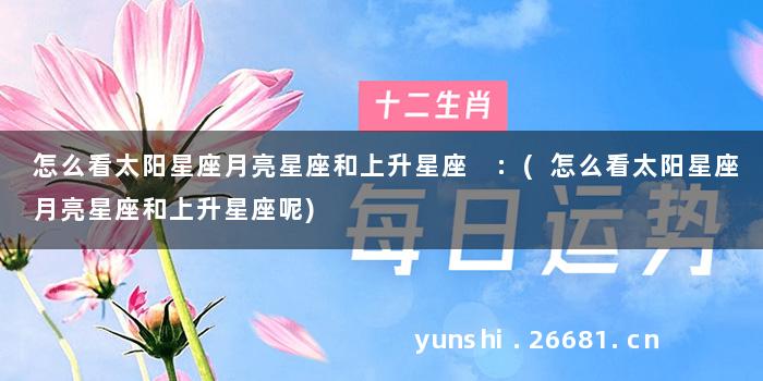怎么看太阳星座月亮星座和上升星座 :(怎么看太阳星座月亮星座和上升星座呢)